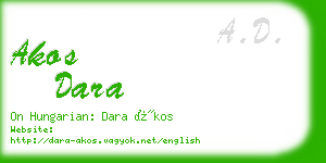 akos dara business card